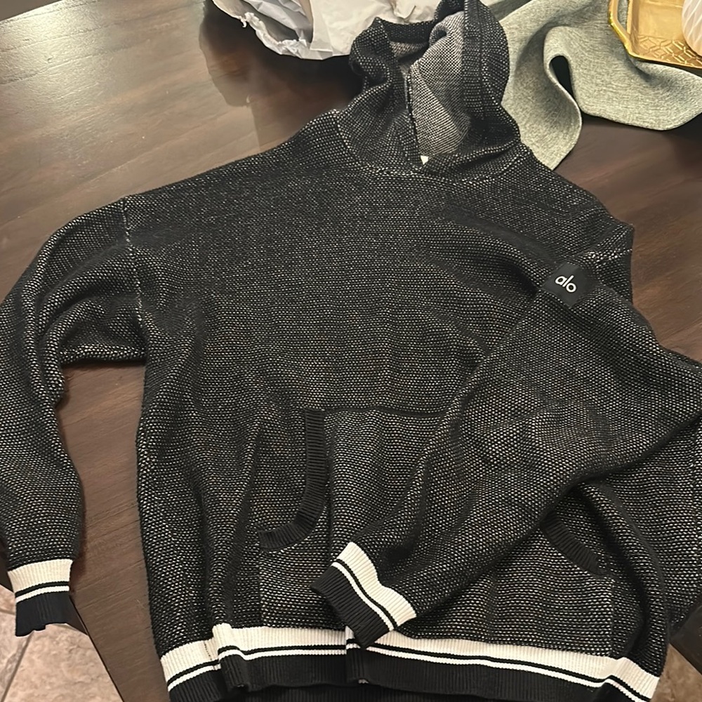 ALO Yoga Black and White Hoodie